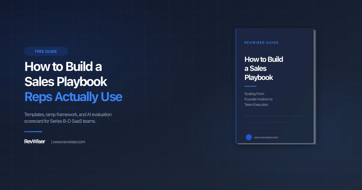 How to Build a Sales Playbook Reps Actually Use | Free Guide | RevWiser